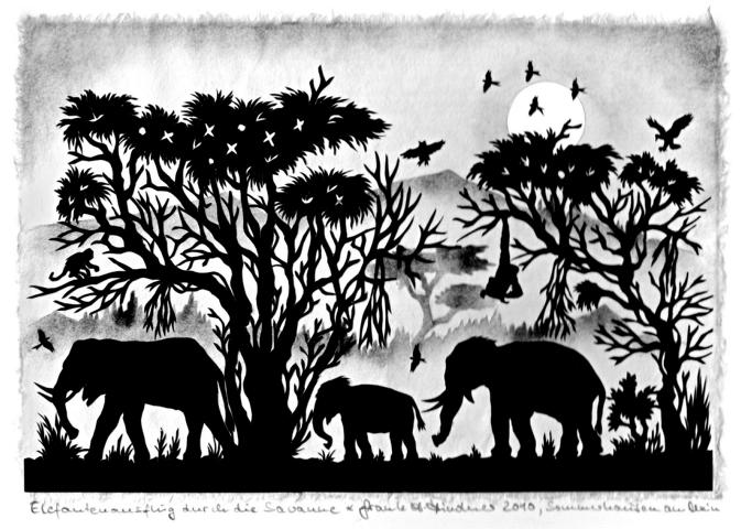 elefantenausflug in der savanne